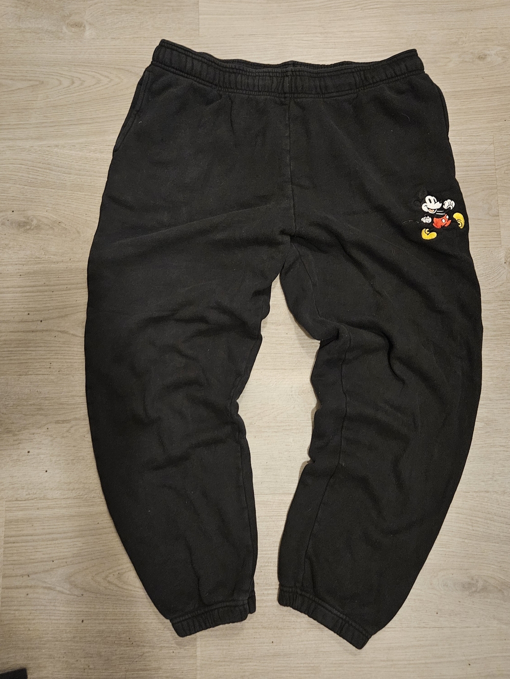 Disney Black Sweatpants with Mickey Accent